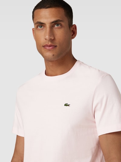 Lacoste T-Shirt mit Logo-Patch Rosa 3