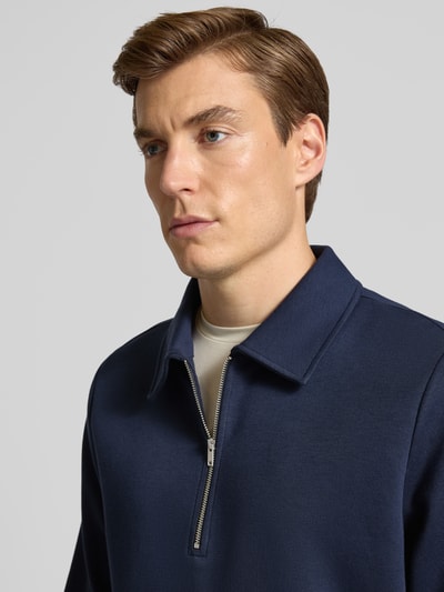 Christian Berg Men Oversized Sweatshirt mit Kentkragen Marine 3