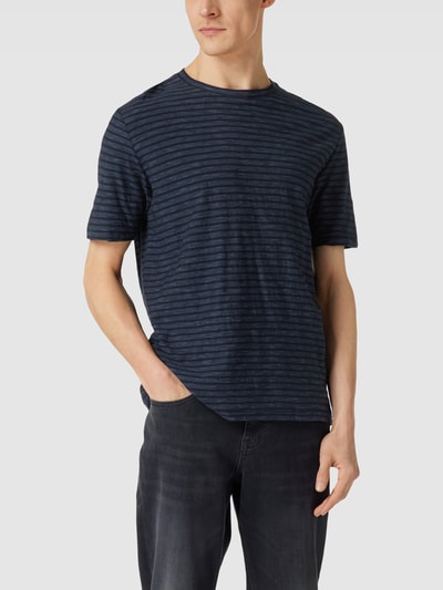 Marc O'Polo T-Shirt mit Streifenmuster Dunkelblau 4