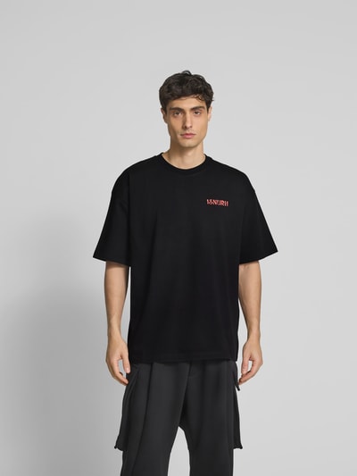 ISNURH Oversized T-Shirt mit Label-Detail Black 4