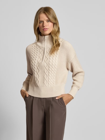 Only Regular Fit Troyer aus Baumwoll-Mix Modell 'DORITTA' Offwhite 4