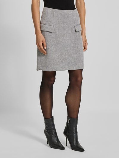 ICHI Minirok met klepzakken, model 'KATE JACQUARD' Lichtgrijs - 4