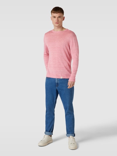 Colours & Sons Gebreide pullover met ronde hals Donkeroranje - 1