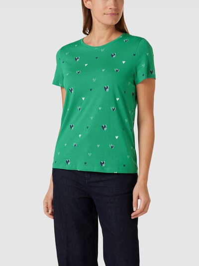 Tom Tailor T-Shirt mit Allover-Print Gruen 4