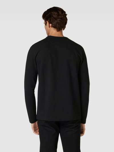 Christian Berg Men Longsleeve mit Waffelstruktur Black 5