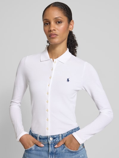 Polo Ralph Lauren Slim fit poloshirt met labelstitching Wit - 3