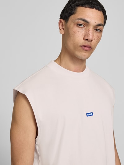 HUGO Blue Relaxed Fit Tank Top aus reiner Baumwolle Modell 'NAVERTZ' Flieder 3