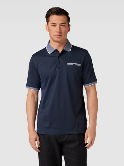 bugatti Poloshirt mit Kontraststreifen Marine 4