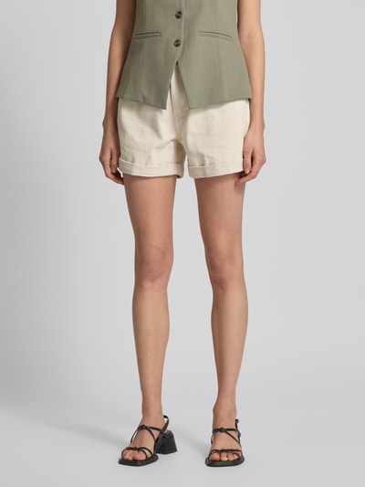Vero Moda Relaxed Fit Jeansshorts aus Baumwoll-Mix Modell 'ZURI' Ecru 4