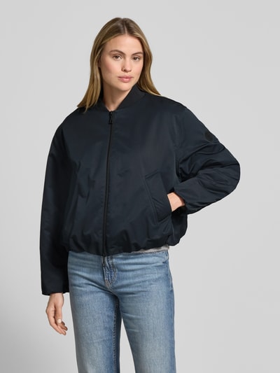 Amber & June Jas met opstaande kraag Marineblauw - 4