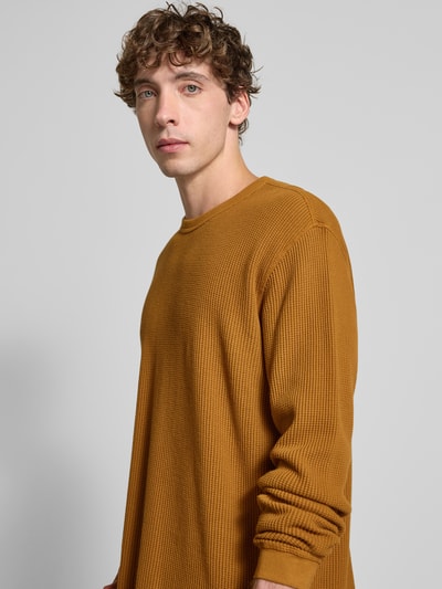 Levi's® Relaxed Fit Longsleeve mit Rundhalsausschnitt Senf 3