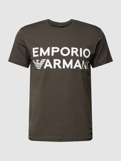 Emporio Armani T-Shirt mit Label-Print Dunkelgrau 2