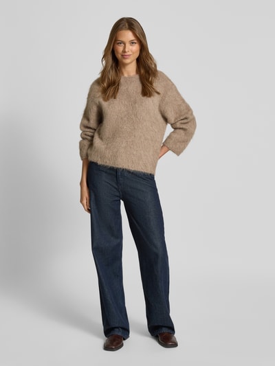 Someday Strickpullover aus Alpaka-Mix Modell 'Tayana 185' Beige Melange 1