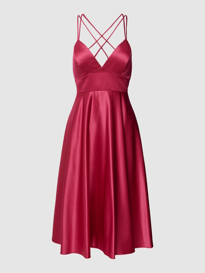 Jake*s Cocktail Cocktailkleid mit gekreuzten Spaghettiträgern Fuchsia 2