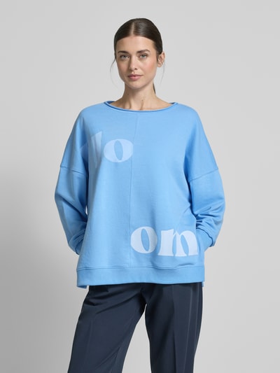 Smith and Soul Sweatshirt mit überschnittenen Schultern und Rundhalsausschnitt Hellblau 4