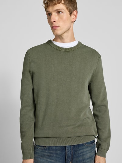 Marc O'Polo Denim Regular fit pullover van puur katoen Olijfgroen - 3