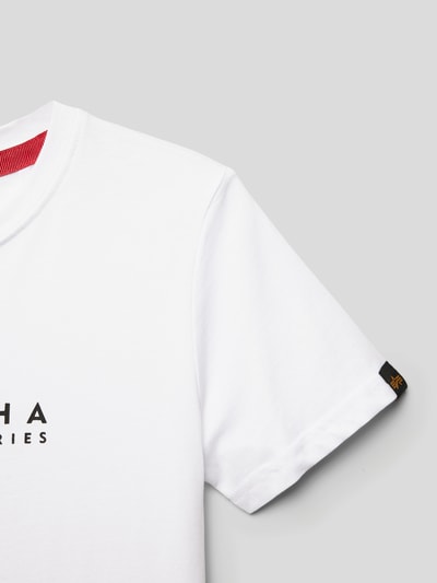 Alpha Industries T-Shirt mit Label-Print Weiss 2