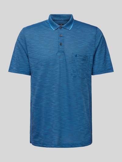 RAGMAN Poloshirt met streepmotief en borstzak Koningsblauw - 2