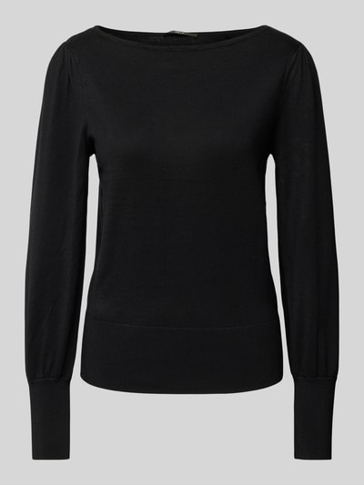 Zero Strickpullover mit U-Boot-Ausschnitt Black 2