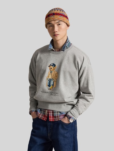 Polo Ralph Lauren Sweatshirt mit ikonischem Bärenmotiv Hellgrau 5