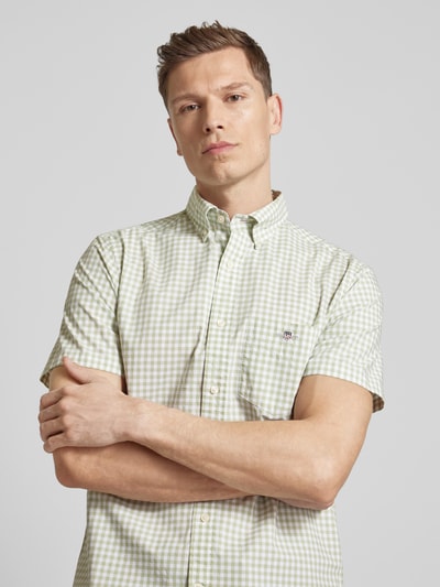 Gant Freizeithemd mit Button-Down-Kragen Hellgruen 3