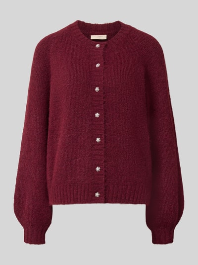 FREE/QUENT Strickjacke mit Rundhalsausschnitt Modell 'Luisa' Bordeaux 2