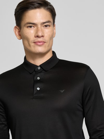 Emporio Armani Slim Fit Poloshirt mit Knopfleiste Black 3