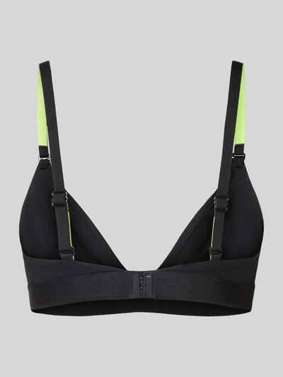 Produktfoto, Bralette in Triangel-Form mit verstellbaren Trägern von PUMA aus Baumwoll-Elasthan-Mix, schwarze Farbe, enganliegend, Hakenverschluss