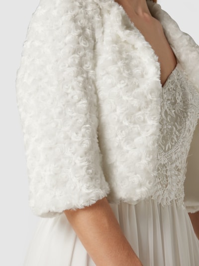 TROYDEN COLLECTION Cocktailjacke mit Umlegekragen Weiss 3