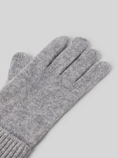 Christian Berg Woman Handschuhe aus reinem Kaschmir mit gerippten Abschlüssen Graphit Melange 3