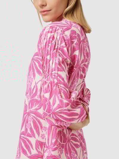 0039 Italy Blousejurk met all-over motief, model 'Mila' Roze - 3
