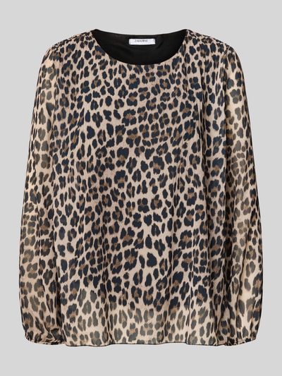 ZABAIONE Relaxed Fit Bluse mit Rundhalsausschnitt Mittelbraun 2