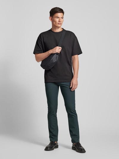 Pierre Cardin Smart fit chino met structuurmotief, model 'Lyon' Groen - 1