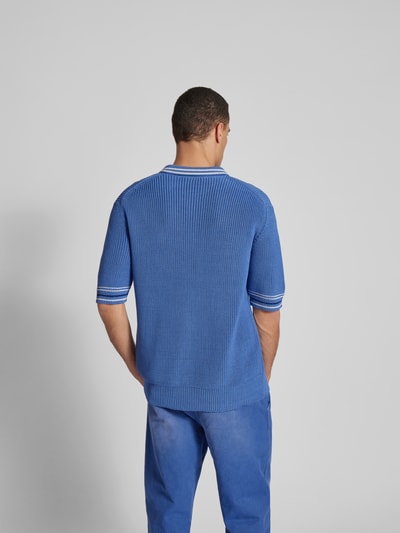 Marni Poloshirt in Strick-Optik Blau 5