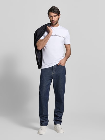 Christian Berg Men Regular Fit T-Shirt mit Logo-Print Weiss 1