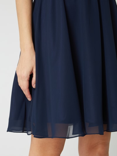 Niente Cocktailkleid mit floralem Besatz Dunkelblau 6