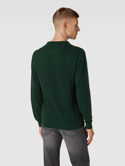 Gant Gebreide pullover met labelstitching Donkergroen - 5