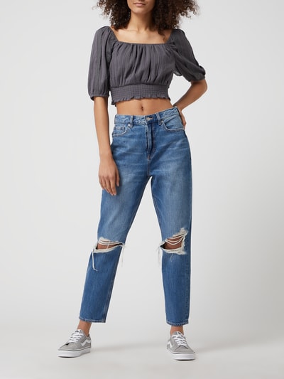 American Eagle Europe Cropped Shirt mit Zierborten  Anthrazit 1