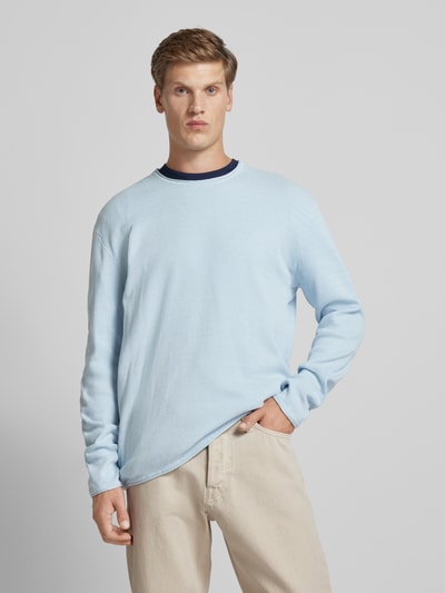 Tom Tailor Denim Regular Fit Pullover mit Strukturmuster Hellblau 4