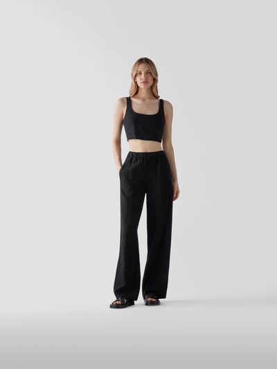 Honorine Leinenhose mit Eingrifftaschen Schwarz 1
