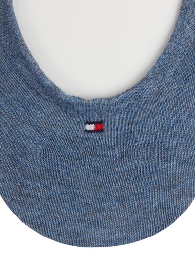 Tommy Hilfiger Krótkie skarpety z detalem z logo w zestawie 2 szt. Jeansowy niebieski 3