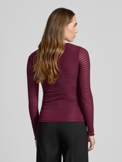 Vila Longsleeve mit Rundhalsausschnitt Modell 'LARINE' Pflaume 5