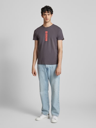 Alpha Industries T-shirt van zuiver katoen Antraciet - 1