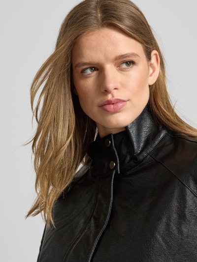 ONLY Regular Fit Blouson in Lederoptik Modell 'JULIA' Black 3