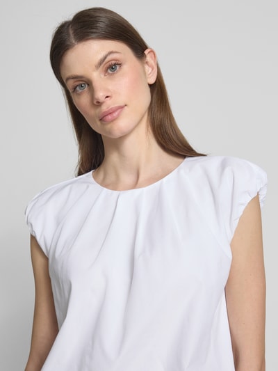 Zero Regular Fit Kurzarmbluse mit Kappärmeln Weiss 3