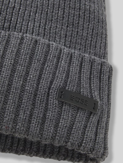 BOSS Muts van pure scheerwol  Middengrijs - 4