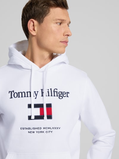 Tommy Hilfiger Regular fit hoodie van katoenmix Wit - 3