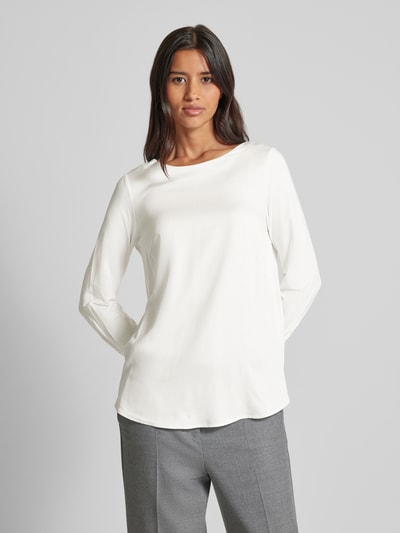 Oui Blouseshirt van viscose met ronde hals Offwhite - 4