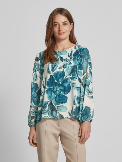 ZABAIONE Regular fit blouse met plissévouwen Taupe - 4