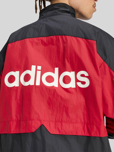 adidas Originals Relaxed Fit Sweatjacke mit Label-Schriftzug Modell 'MUNICH 93' Bordeaux 5